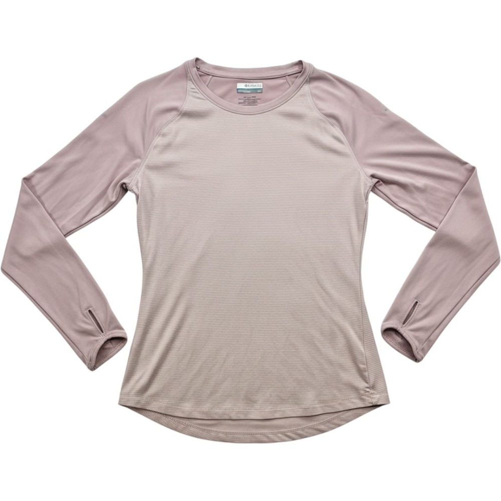 Columbia Womens Long Sleeve Active Top Mauve Thumbhole Raglan Shirt Small